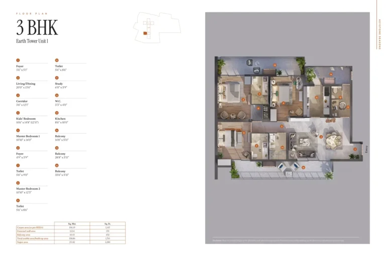 Keystone seasons 3BHK